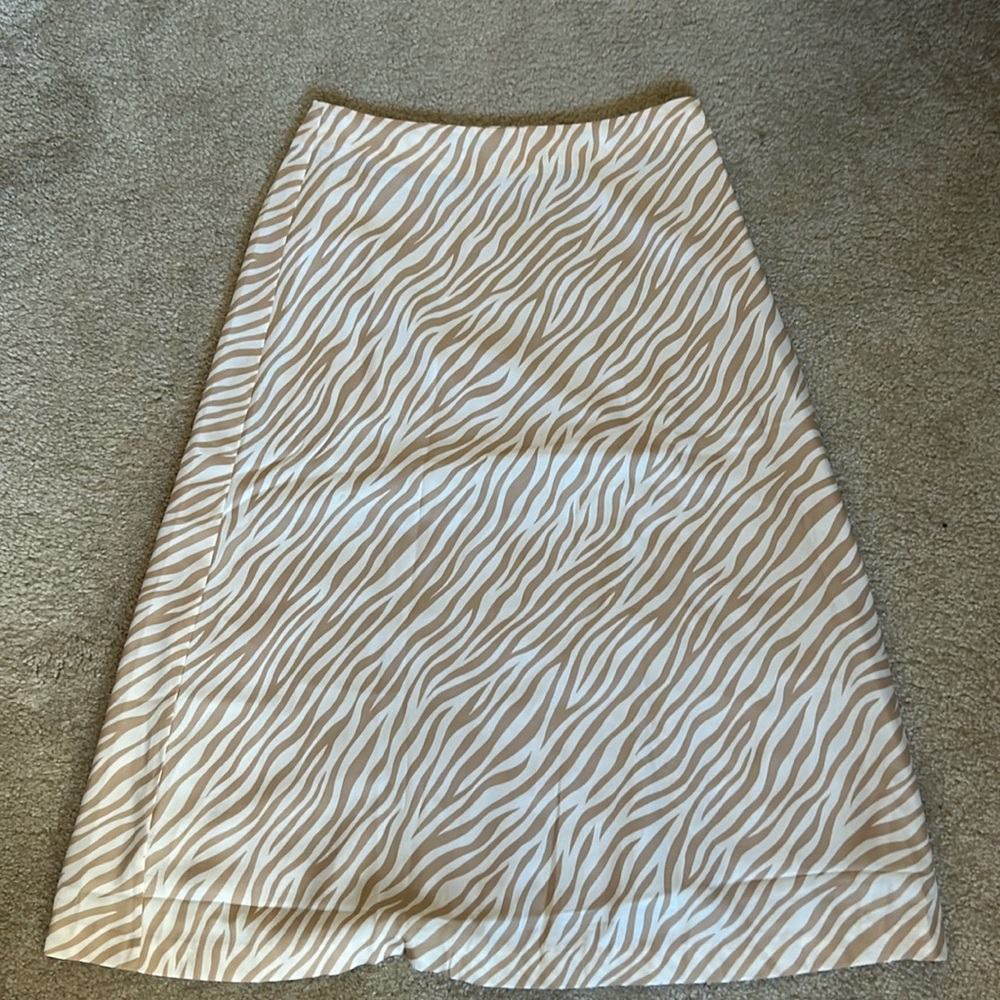 Printed midi slip skirt